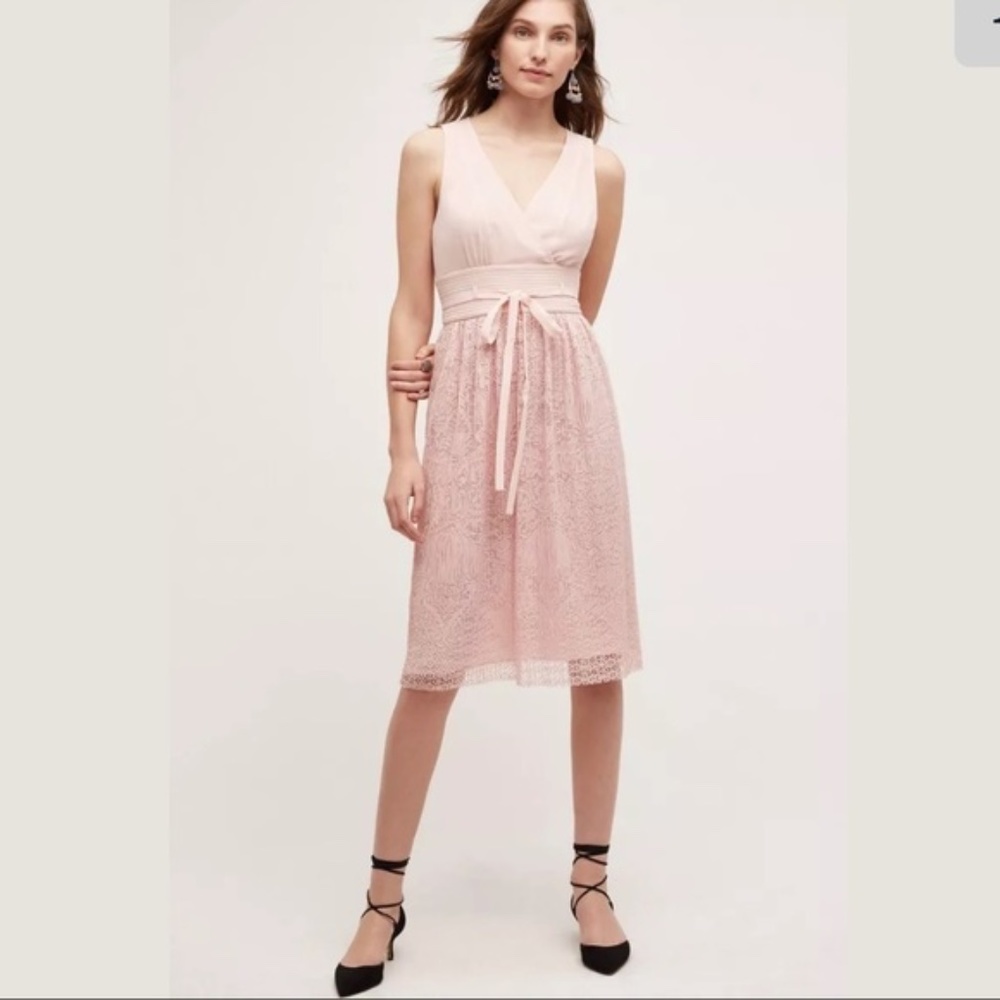 ANTHROPOLOGIE Liefsdottir Pink Lemonade Lace Dress